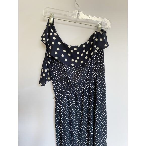 A NEW DAY Women's Polka Dot One Shoulder Midi Dress SZ L - Picture 8 of 13